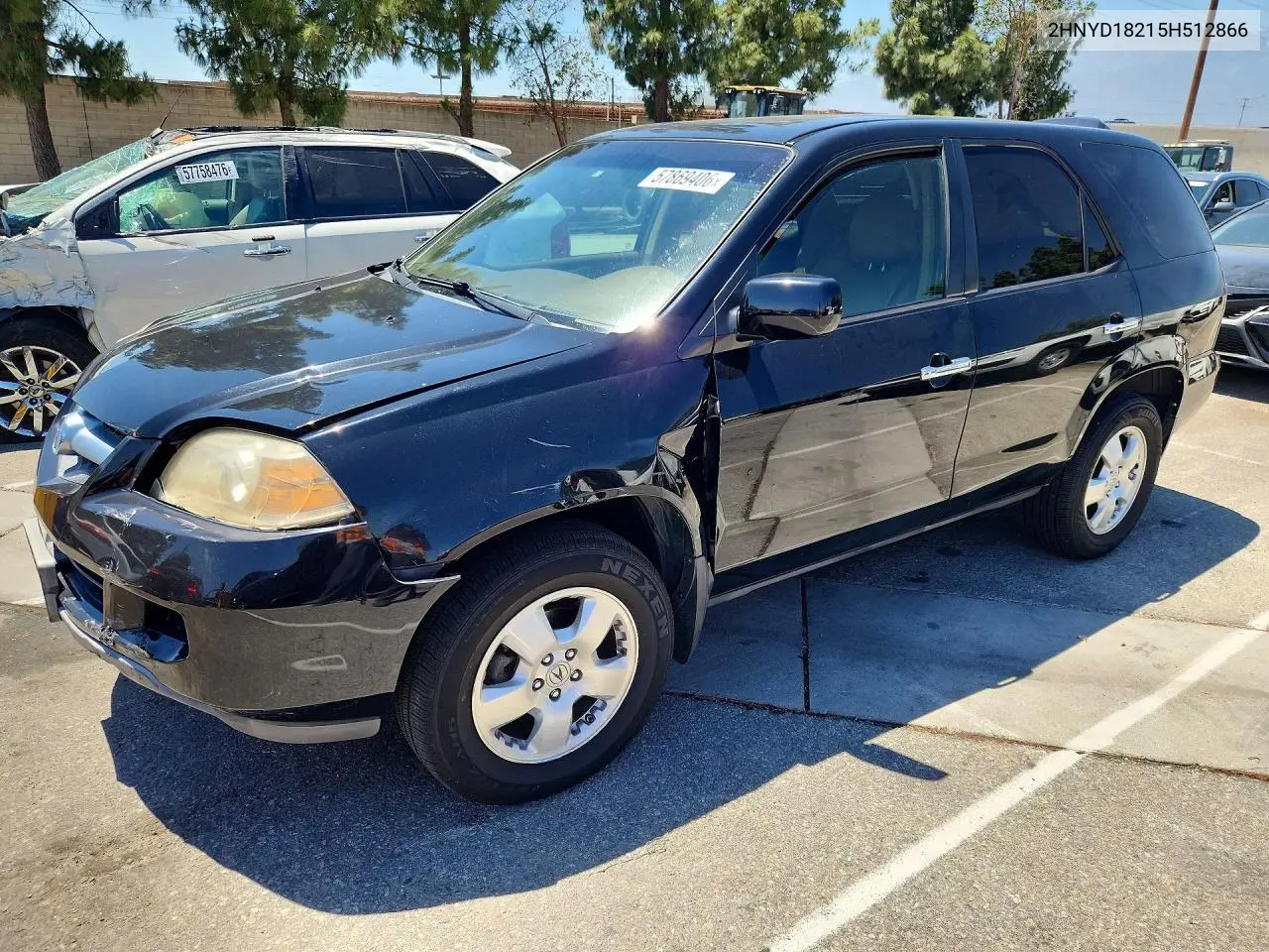 2005 Acura Mdx VIN: 2HNYD18215H512866 Lot: 57869406