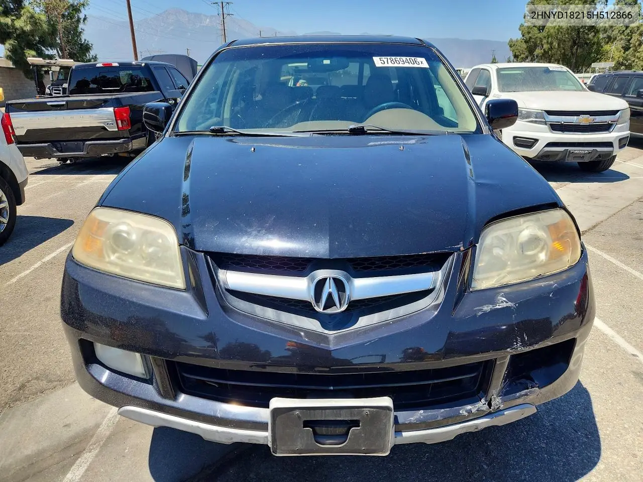 2005 Acura Mdx VIN: 2HNYD18215H512866 Lot: 57869406