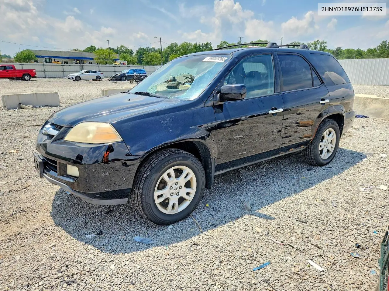 2006 Acura Mdx Touring VIN: 2HNYD18976H513759 Lot: 59650756