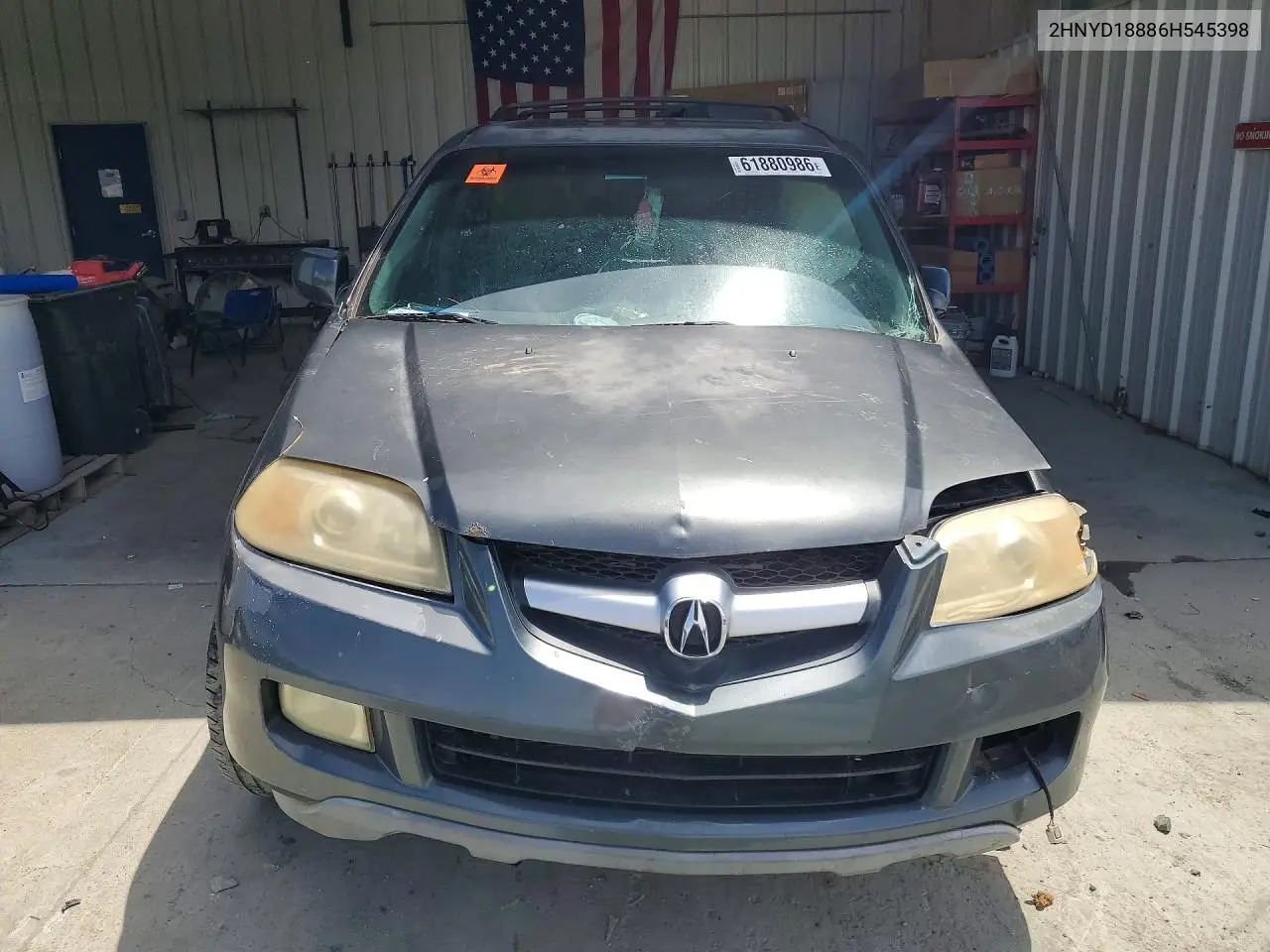 2006 Acura Mdx Touring VIN: 2HNYD18886H545398 Lot: 61880986