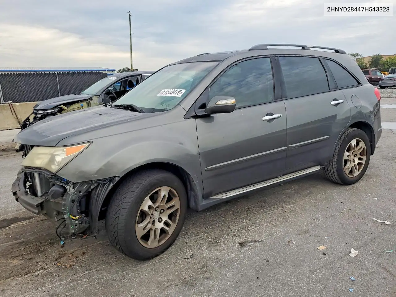 2007 Acura Mdx Technology VIN: 2HNYD28447H543328 Lot: 57503426