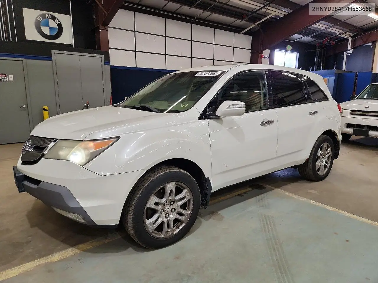 2007 Acura Mdx Technology VIN: 2HNYD28417H553668 Lot: 60754706