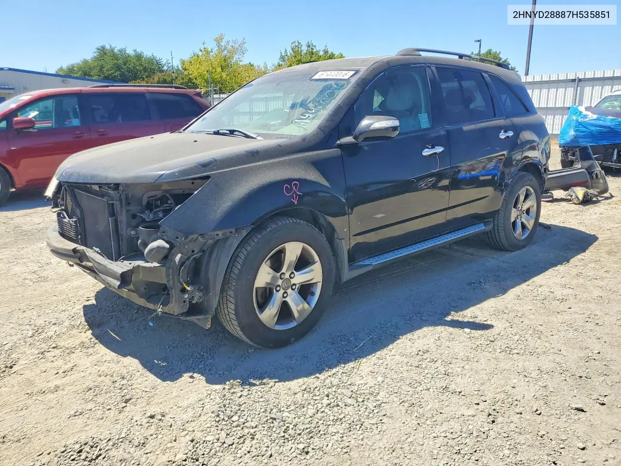2007 Acura Mdx Sport VIN: 2HNYD28887H535851 Lot: 61440006
