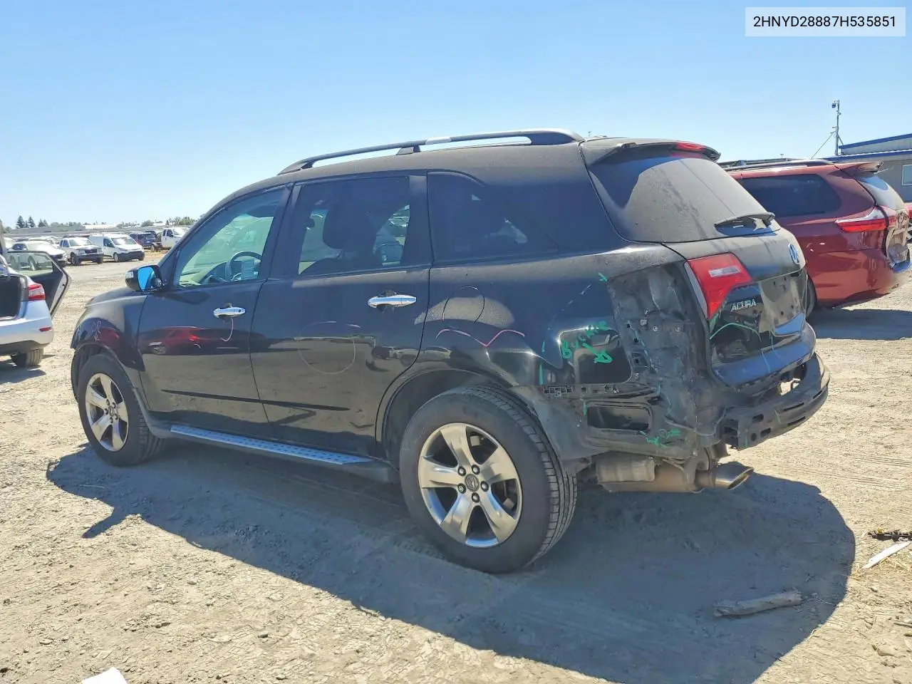 2007 Acura Mdx Sport VIN: 2HNYD28887H535851 Lot: 61440006
