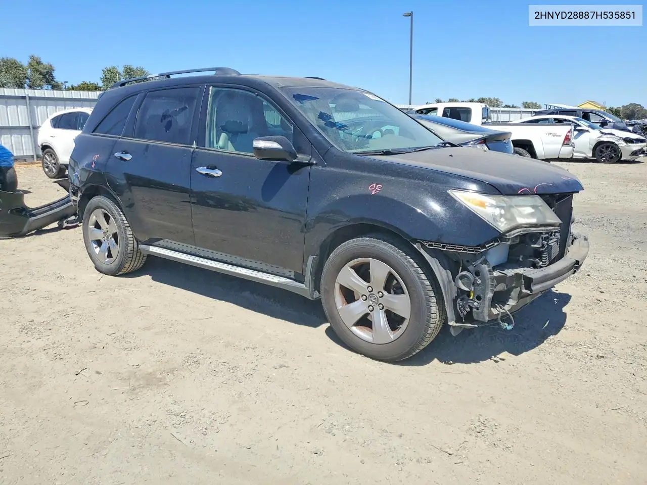 2007 Acura Mdx Sport VIN: 2HNYD28887H535851 Lot: 61440006