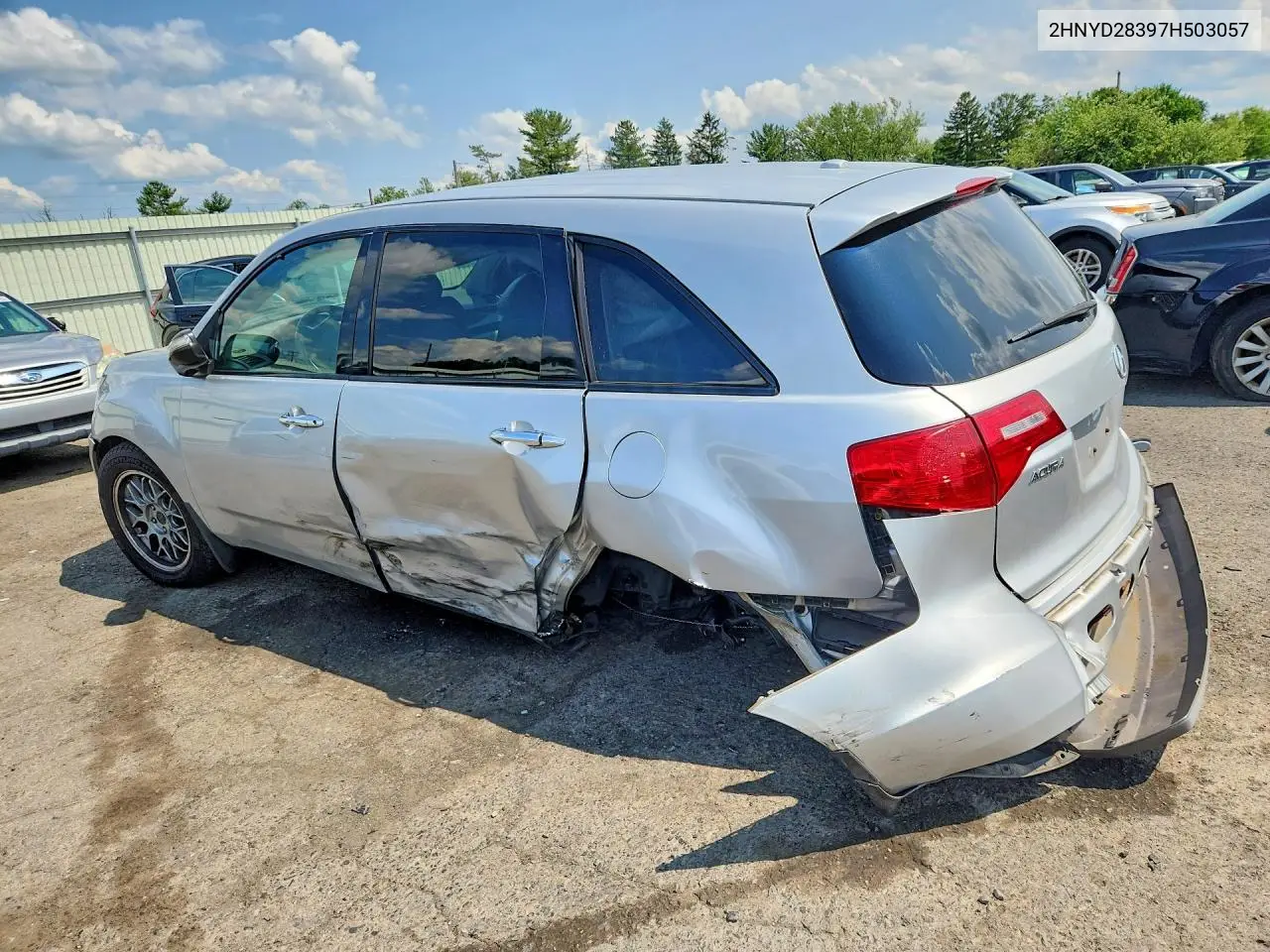 2007 Acura Mdx Technology VIN: 2HNYD28397H503057 Lot: 62095166