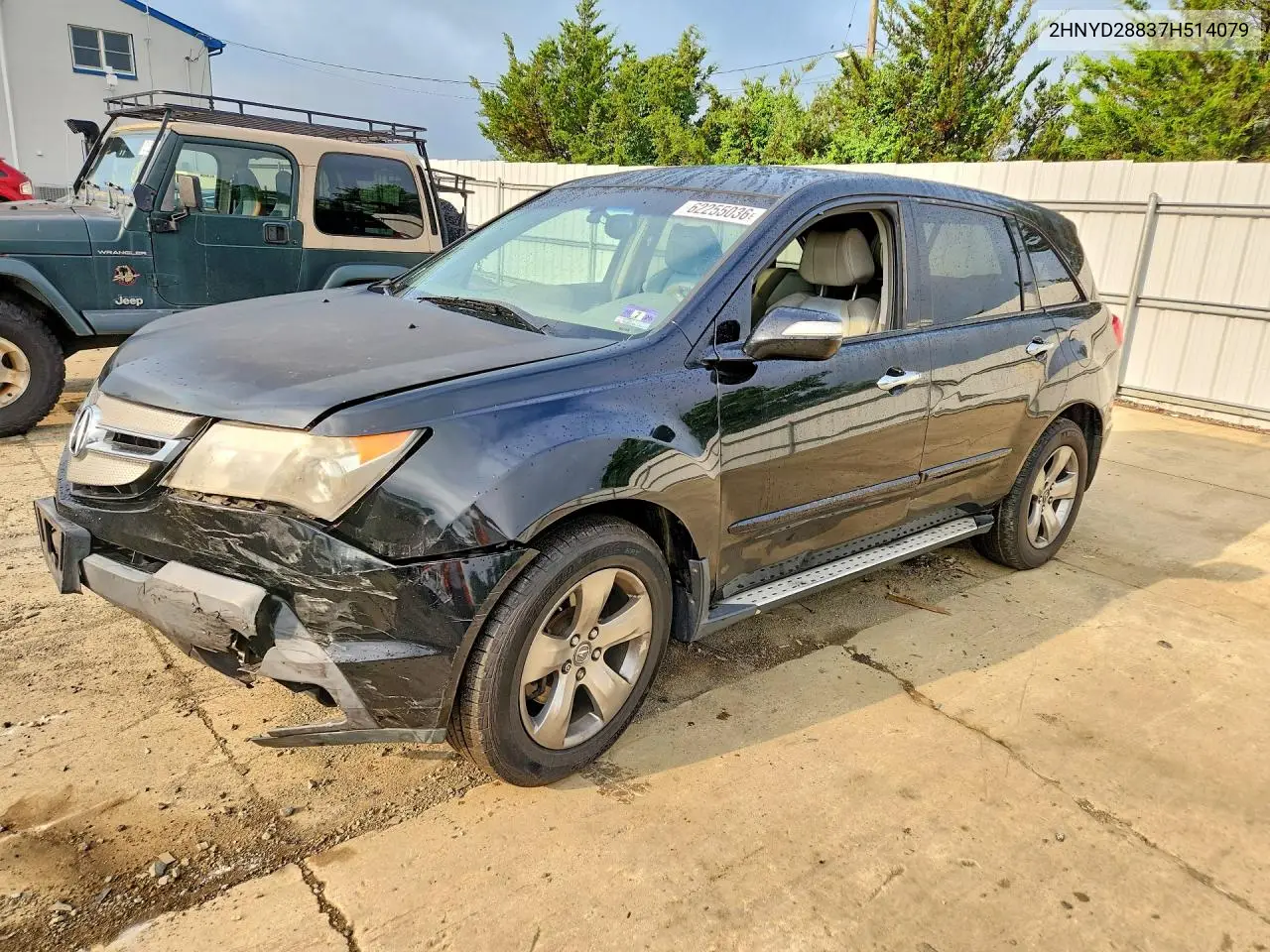 2007 Acura Mdx Sport VIN: 2HNYD28837H514079 Lot: 62255036