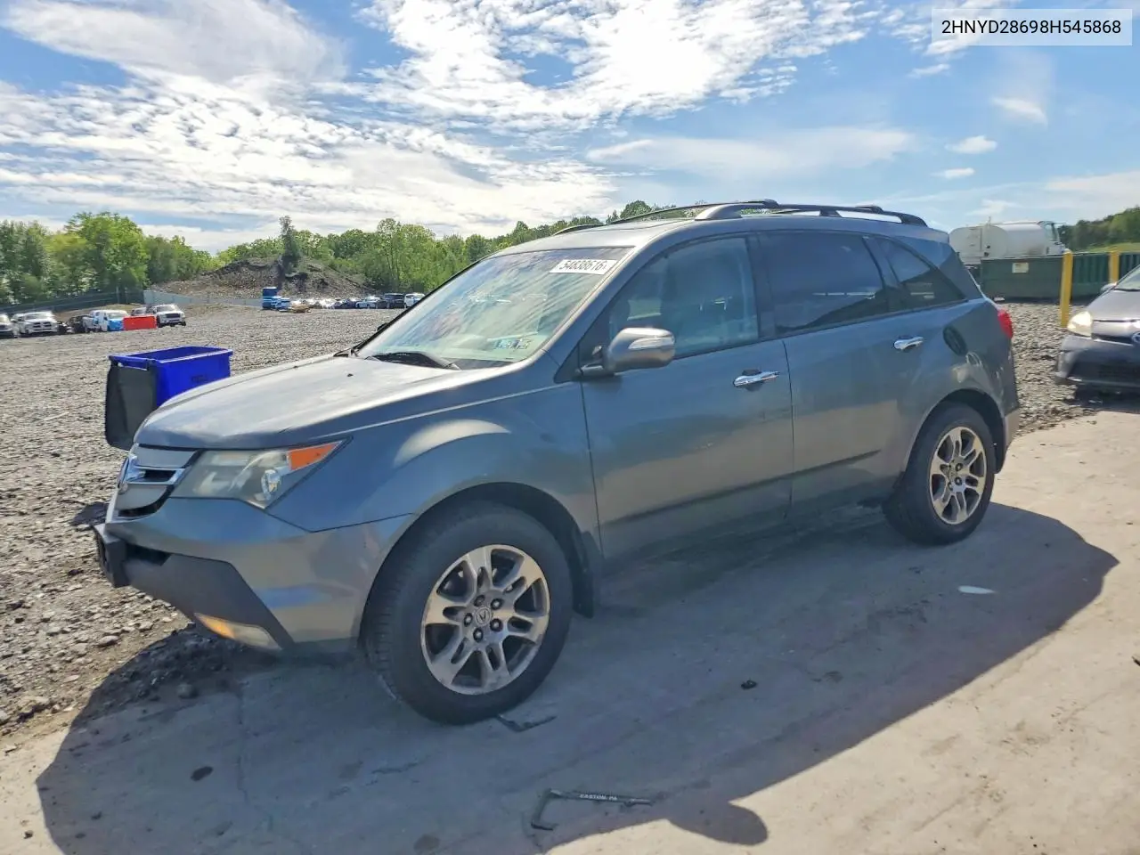 2008 Acura Mdx Technology VIN: 2HNYD28698H545868 Lot: 54838616