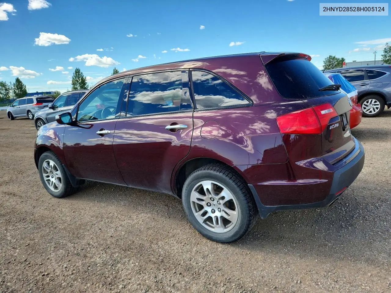 2008 Acura Mdx Sport VIN: 2HNYD28528H005124 Lot: 60019506