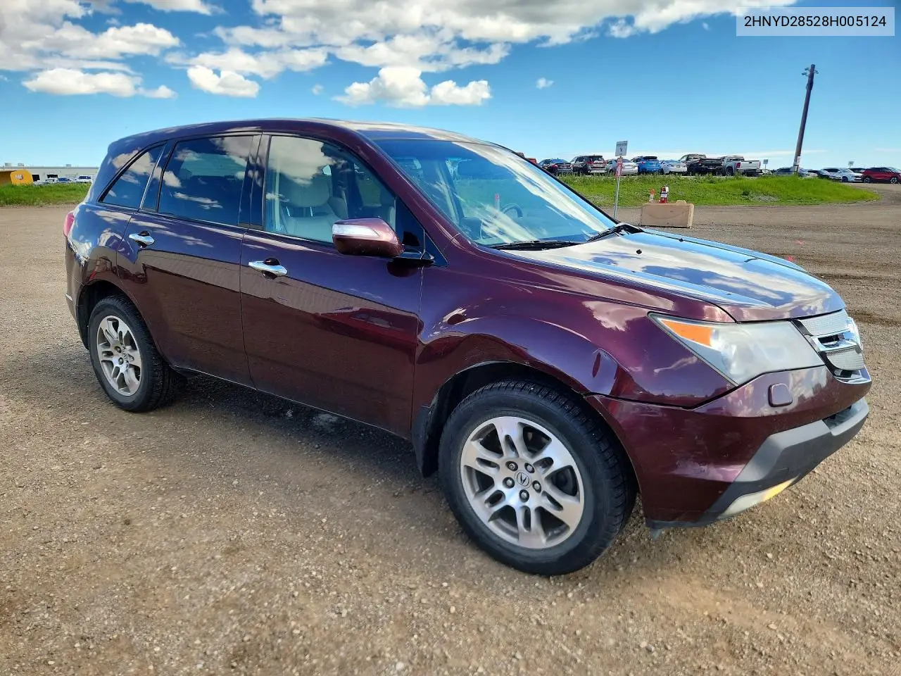 2008 Acura Mdx Sport VIN: 2HNYD28528H005124 Lot: 60019506