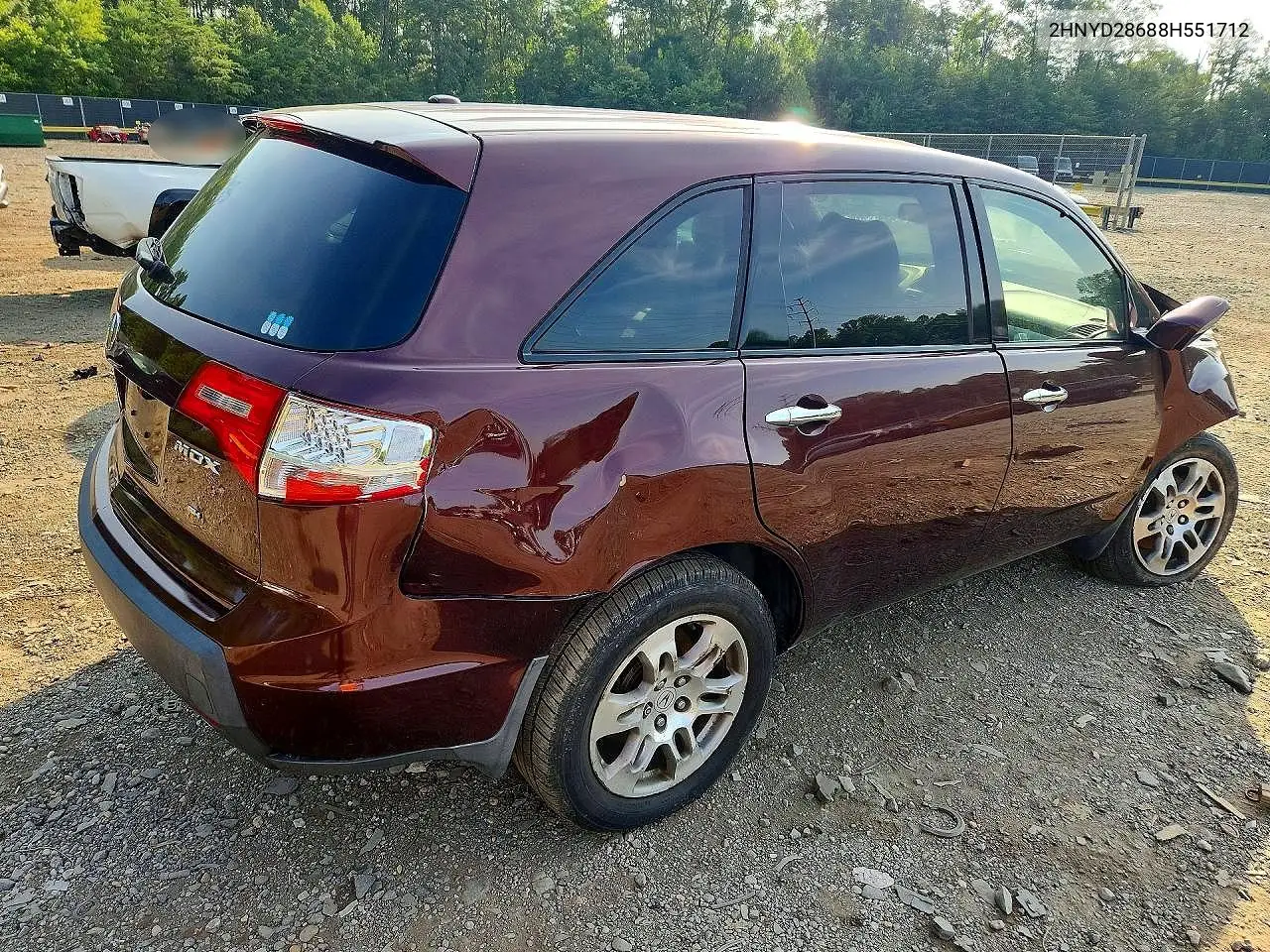 2008 Acura Mdx Technology VIN: 2HNYD28688H551712 Lot: 60816436