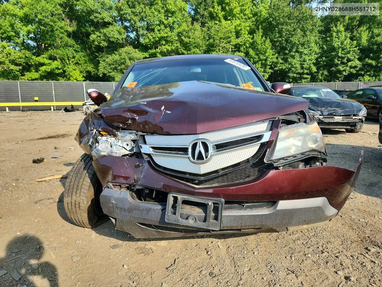 2008 Acura Mdx Technology VIN: 2HNYD28688H551712 Lot: 60816436