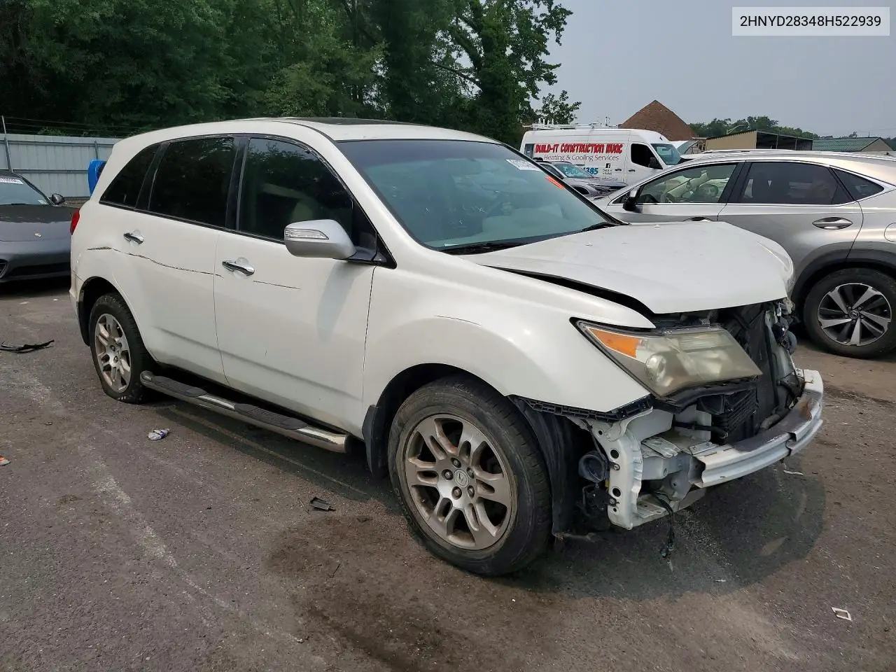 2008 Acura Mdx Technology VIN: 2HNYD28348H522939 Lot: 61173456