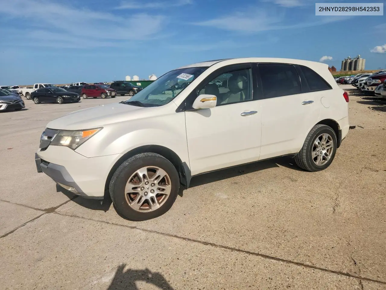 2008 Acura Mdx VIN: 2HNYD28298H542353 Lot: 61202566