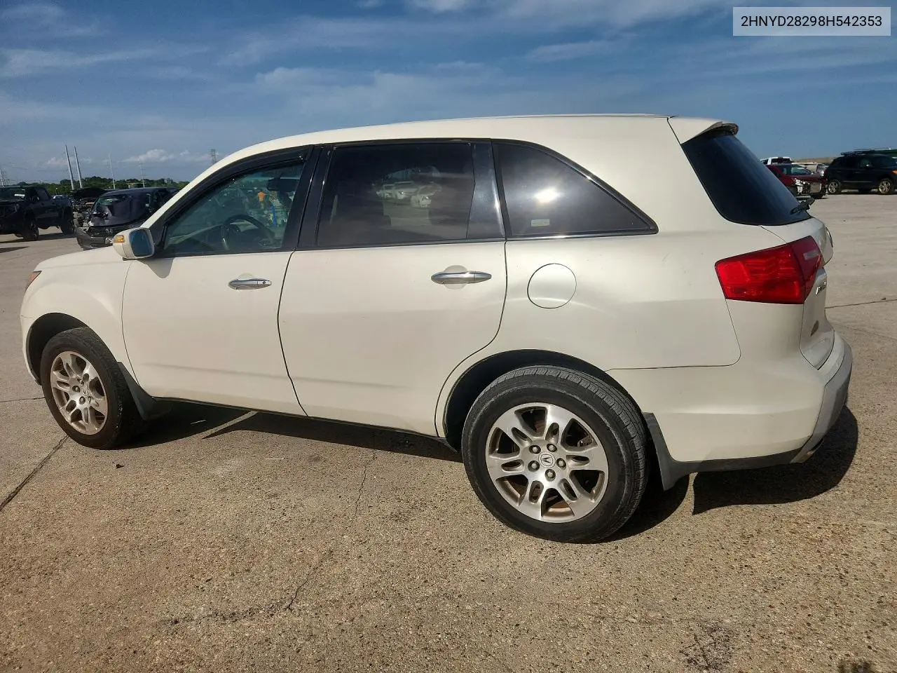 2008 Acura Mdx VIN: 2HNYD28298H542353 Lot: 61202566