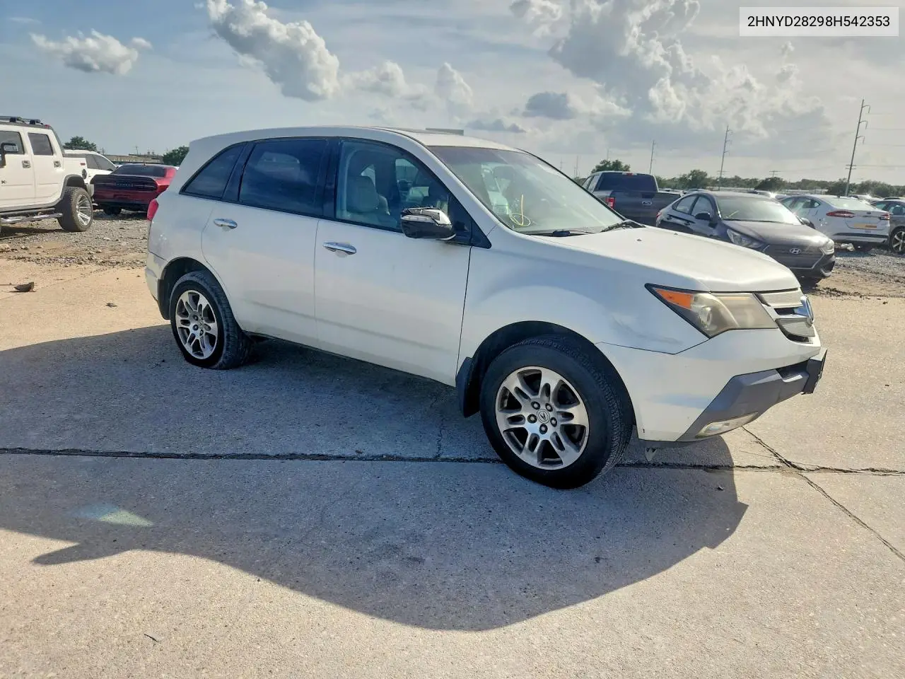 2008 Acura Mdx VIN: 2HNYD28298H542353 Lot: 61202566