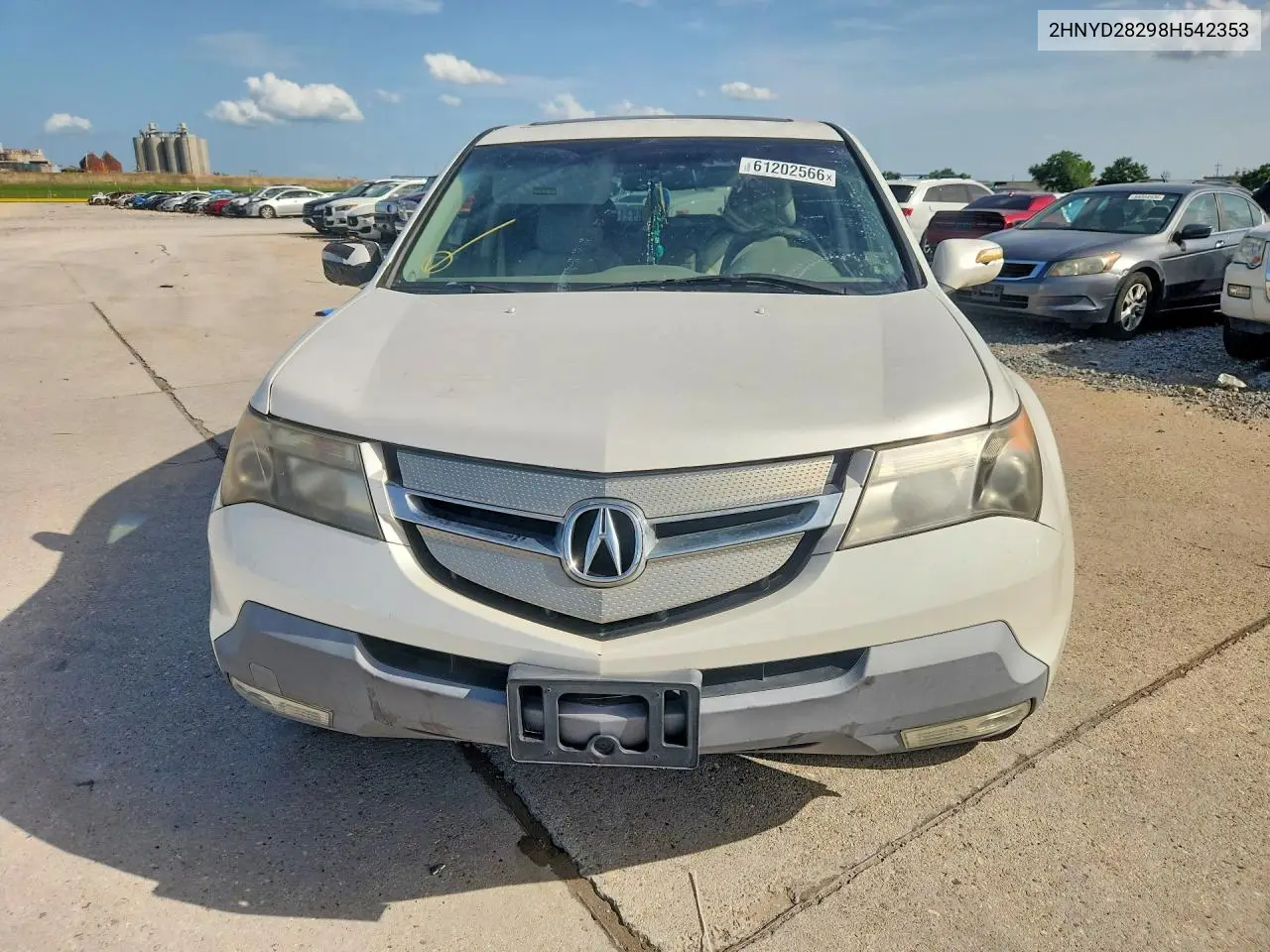 2008 Acura Mdx VIN: 2HNYD28298H542353 Lot: 61202566