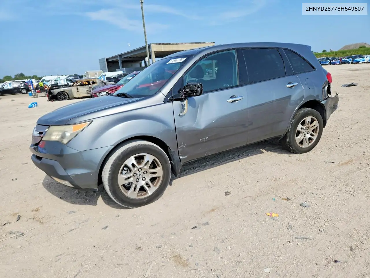 2008 Acura Mdx Sport VIN: 2HNYD28778H549507 Lot: 61587176