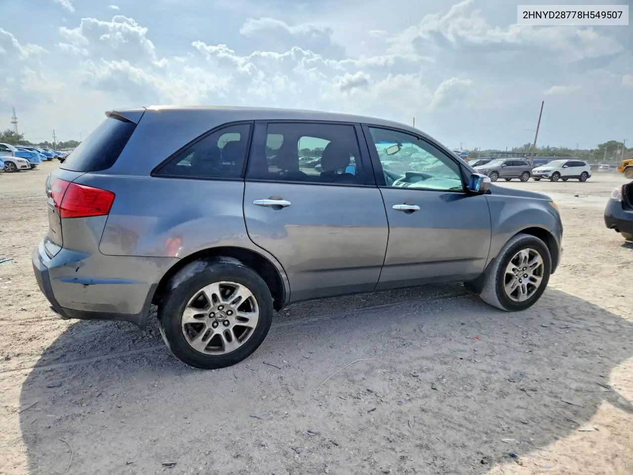 2008 Acura Mdx Sport VIN: 2HNYD28778H549507 Lot: 61587176