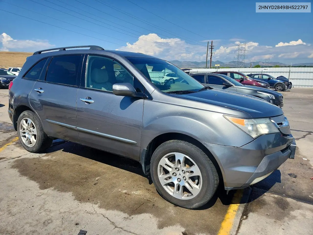 2008 Acura Mdx Technology VIN: 2HNYD28498H522797 Lot: 61619316