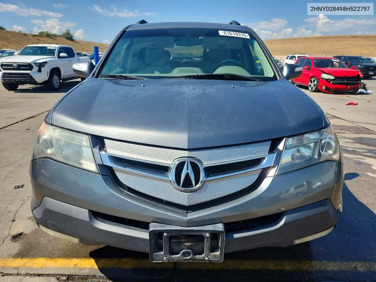 2008 Acura Mdx Technology VIN: 2HNYD28498H522797 Lot: 61619316
