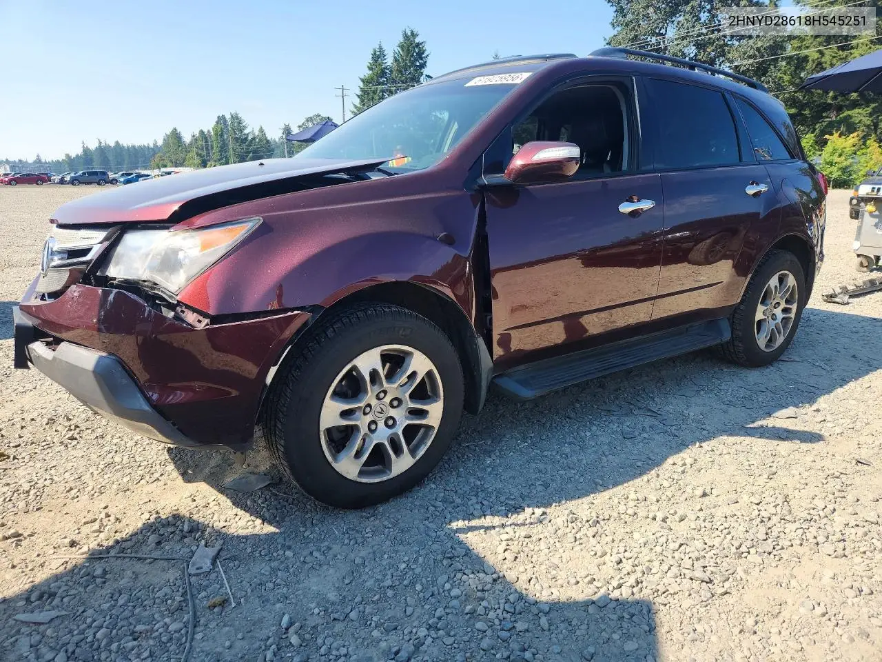 2008 Acura Mdx Technology VIN: 2HNYD28618H545251 Lot: 61925956
