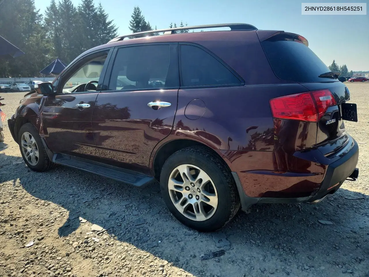 2008 Acura Mdx Technology VIN: 2HNYD28618H545251 Lot: 61925956