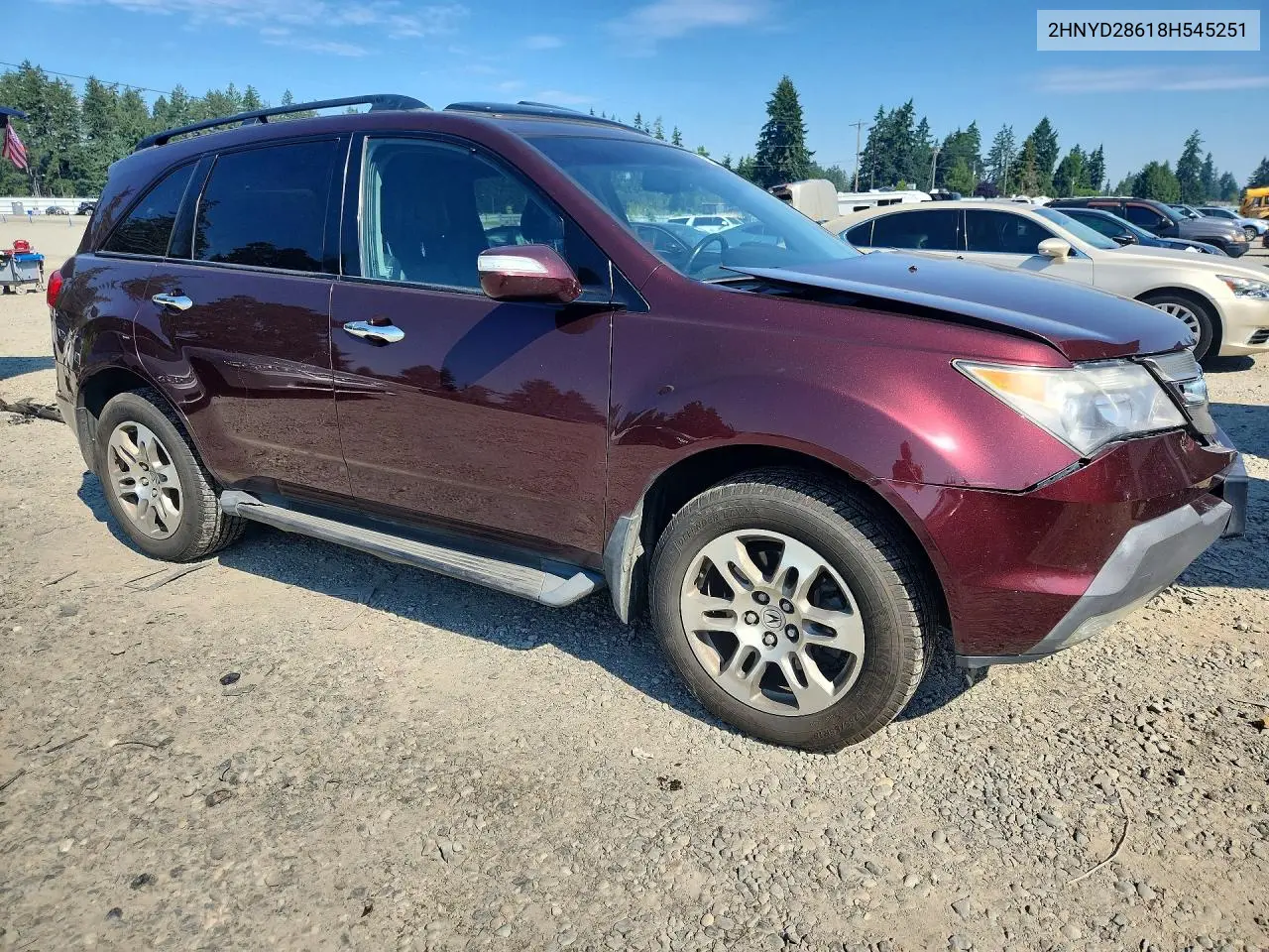 2008 Acura Mdx Technology VIN: 2HNYD28618H545251 Lot: 61925956