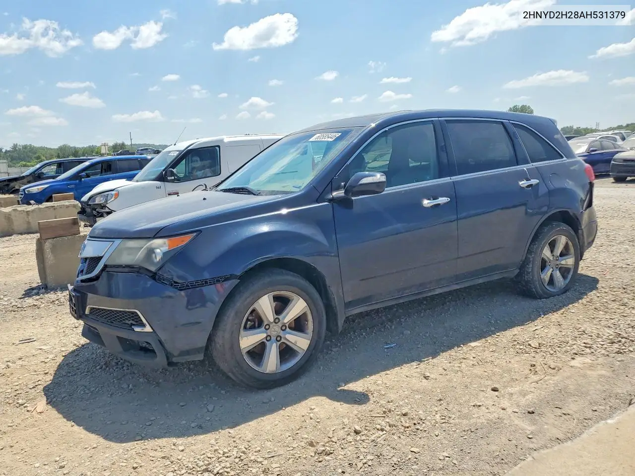 2010 Acura Mdx VIN: 2HNYD2H28AH531379 Lot: 60585446