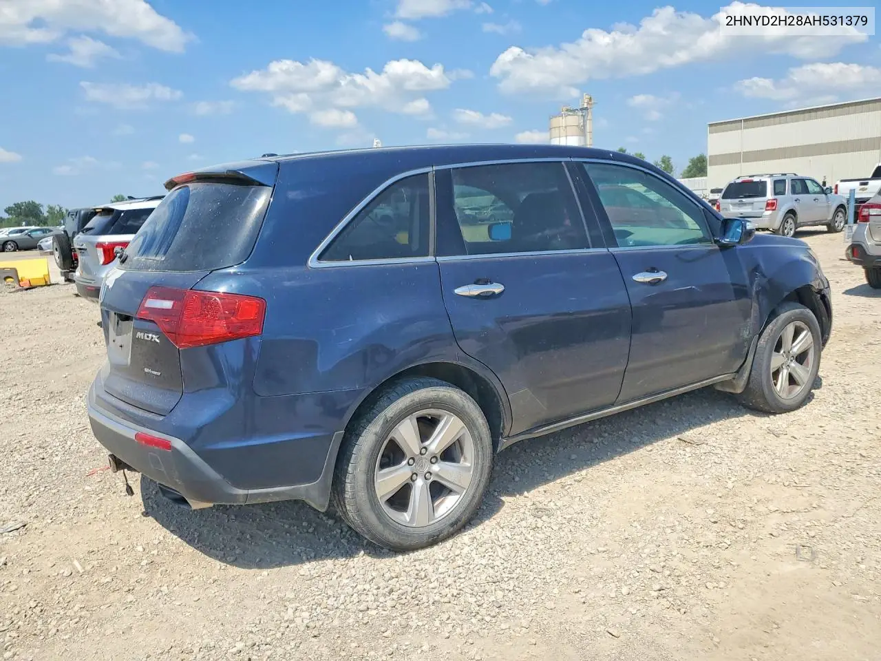 2010 Acura Mdx VIN: 2HNYD2H28AH531379 Lot: 60585446