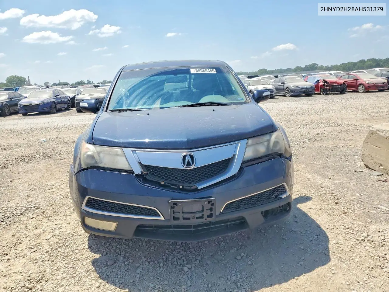 2010 Acura Mdx VIN: 2HNYD2H28AH531379 Lot: 60585446