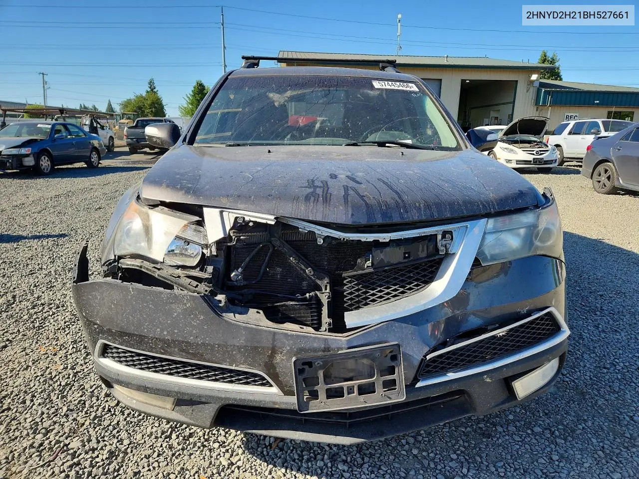 2011 Acur Mdx VIN: 2HNYD2H21BH527661 Lot: 57445466