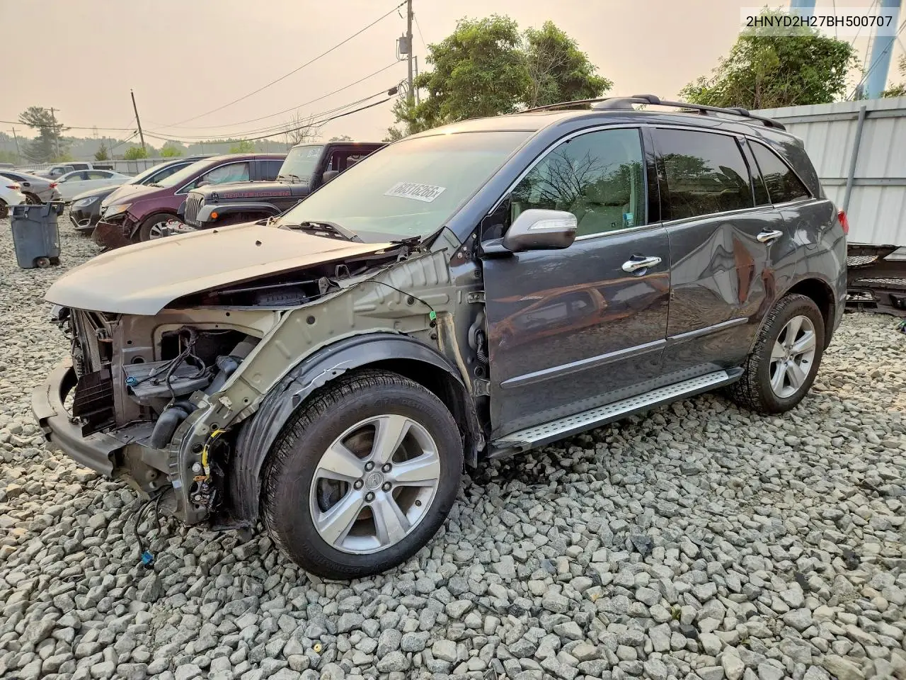 2011 Acura Mdx VIN: 2HNYD2H27BH500707 Lot: 60316266