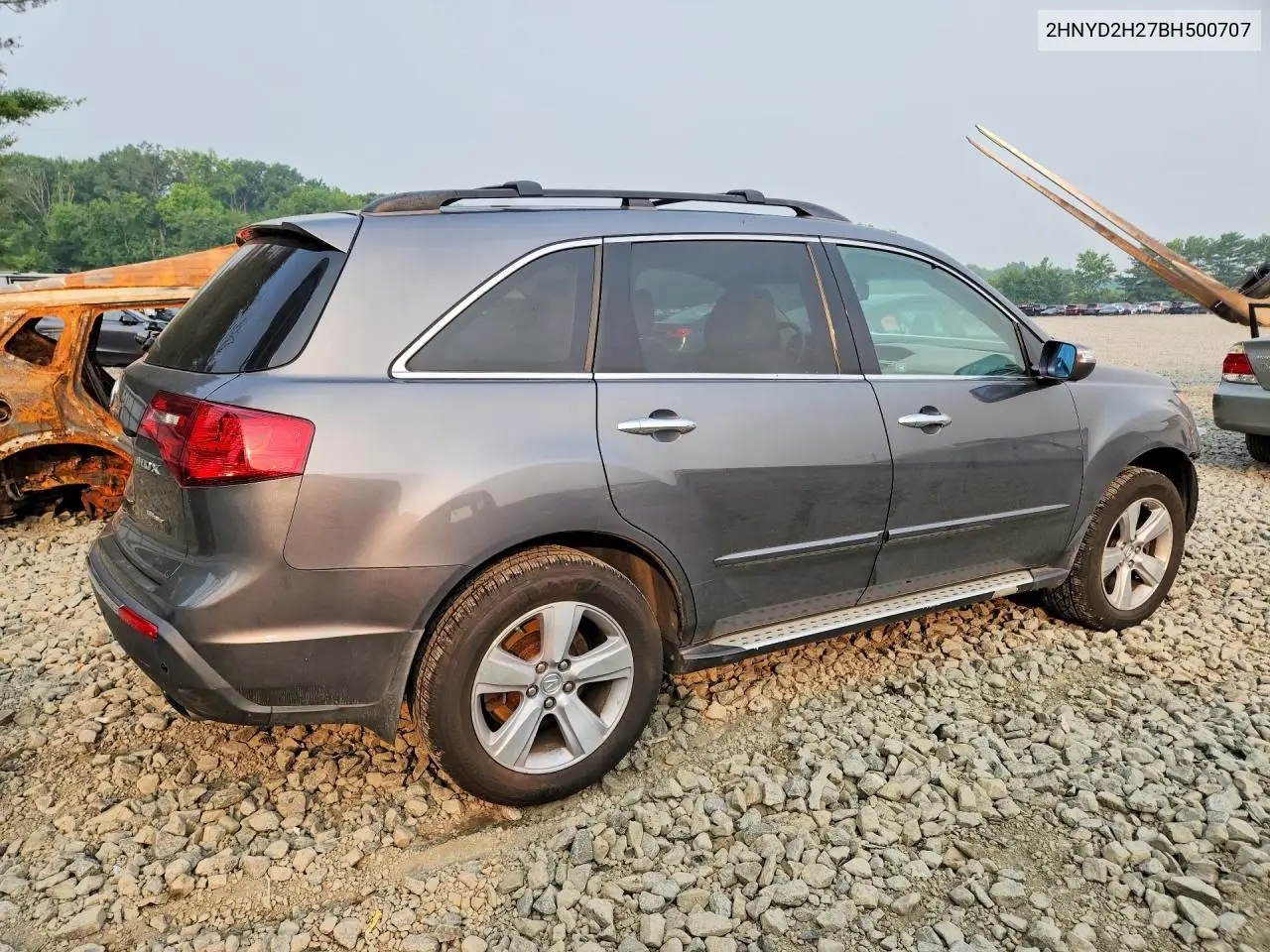 2011 Acura Mdx VIN: 2HNYD2H27BH500707 Lot: 60316266