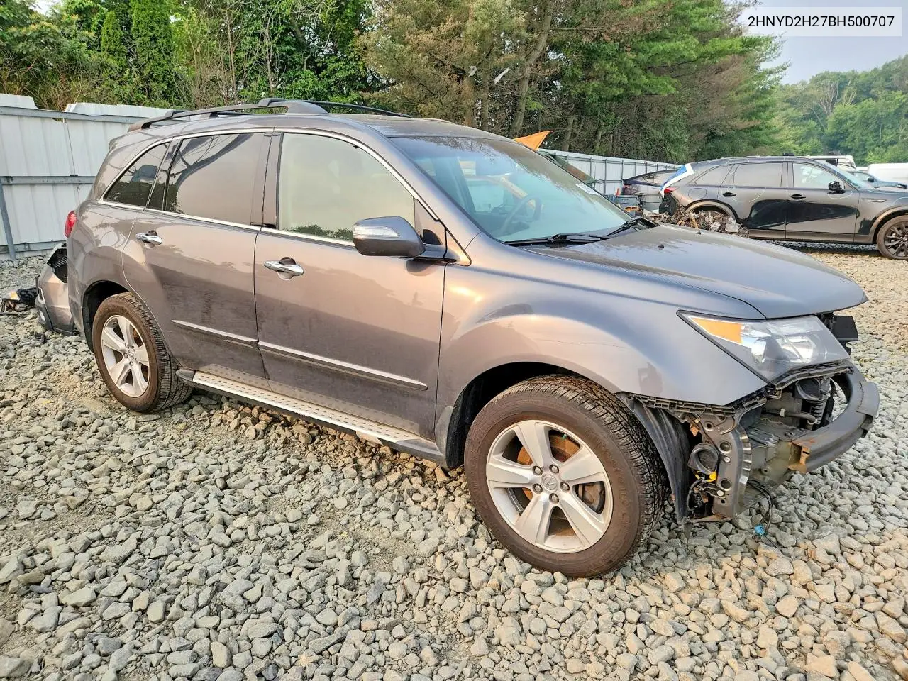 2011 Acura Mdx VIN: 2HNYD2H27BH500707 Lot: 60316266