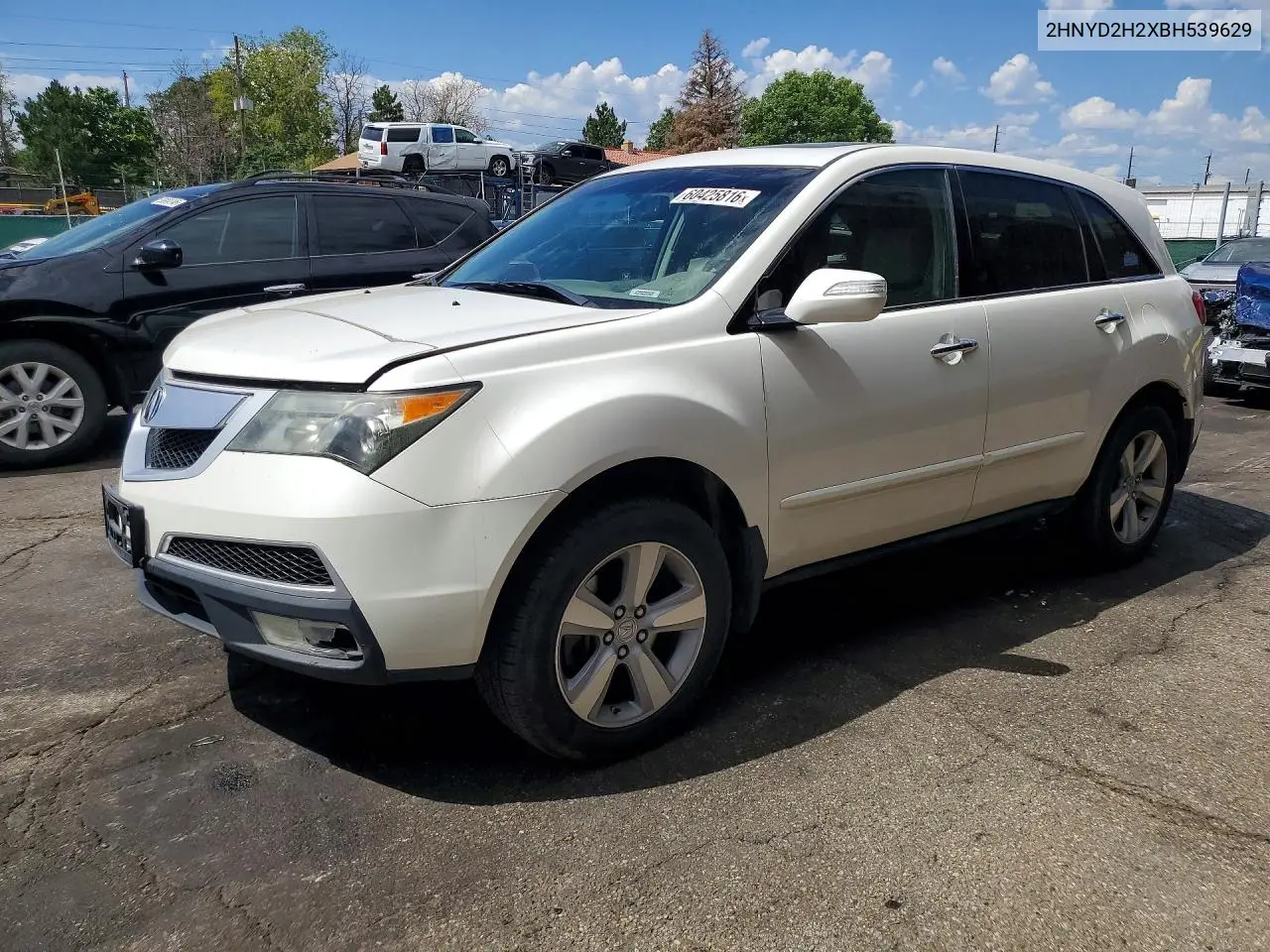 2011 Acura Mdx VIN: 2HNYD2H2XBH539629 Lot: 60425816