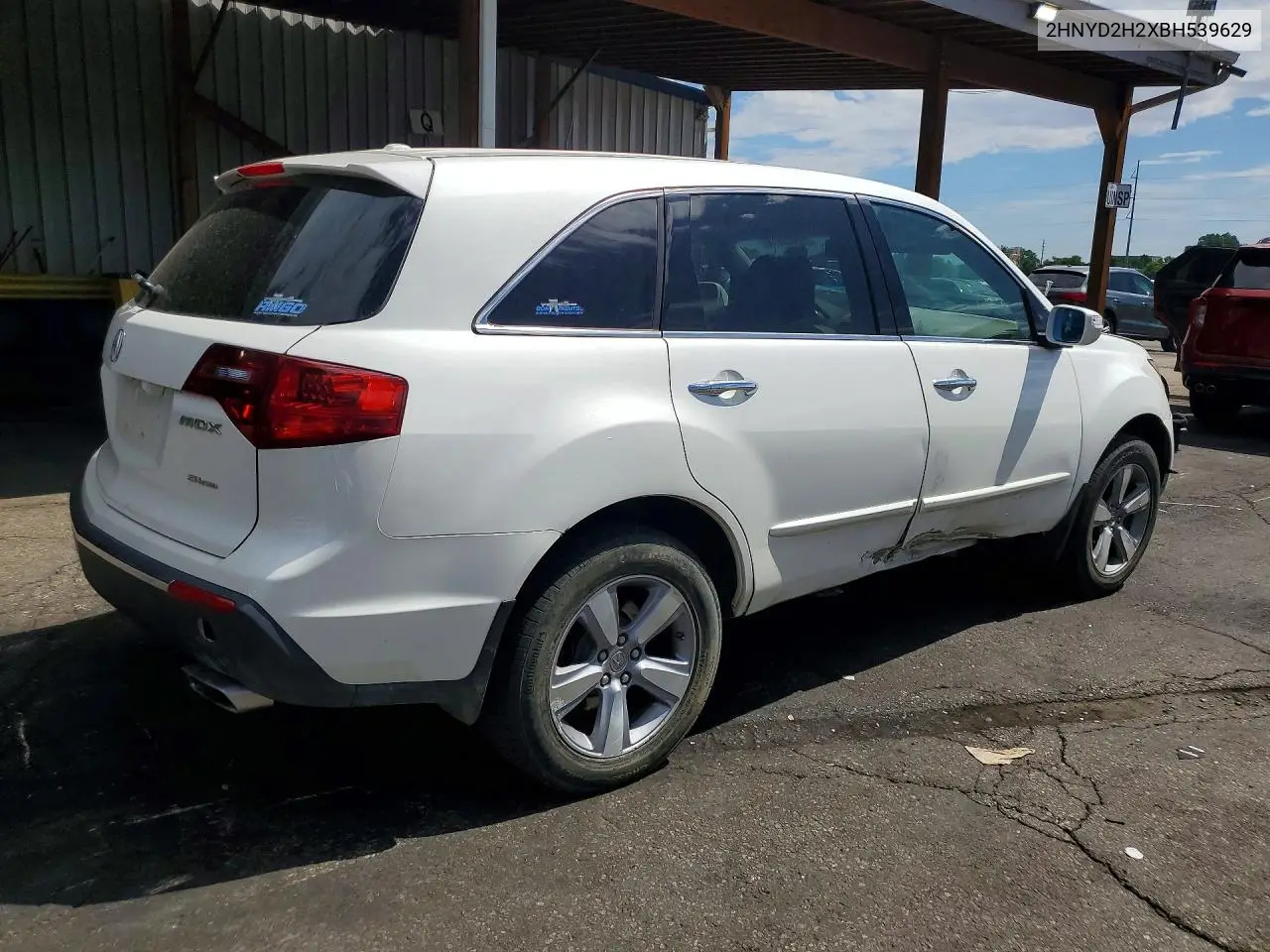 2011 Acura Mdx VIN: 2HNYD2H2XBH539629 Lot: 60425816