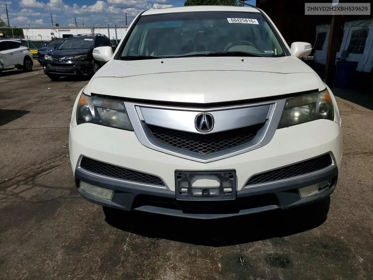 2011 Acura Mdx VIN: 2HNYD2H2XBH539629 Lot: 60425816
