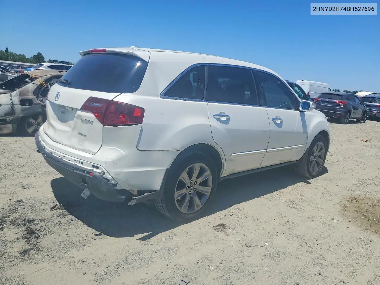 2011 Acura Mdx Advance VIN: 2HNYD2H74BH527696 Lot: 60890286