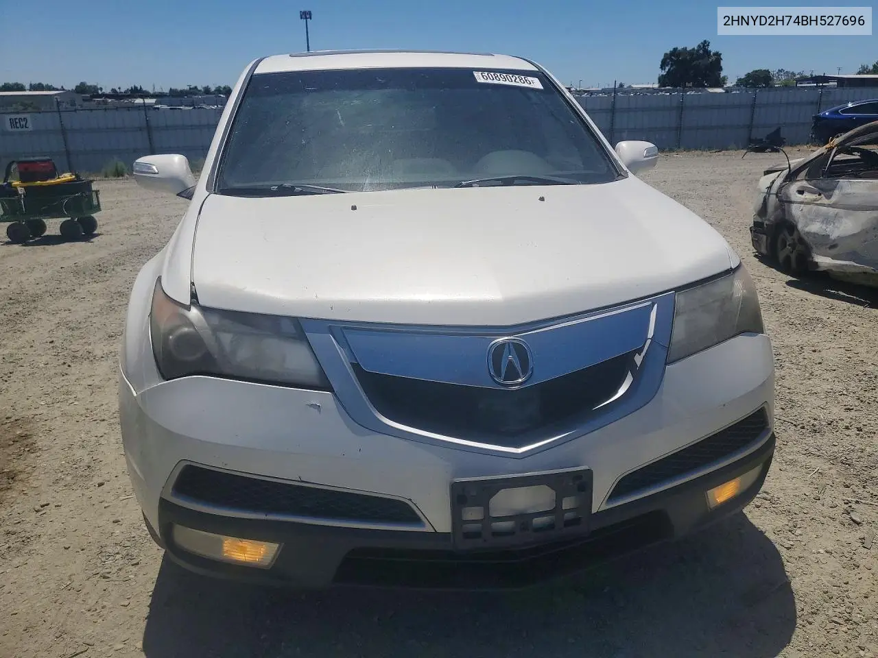 2011 Acura Mdx Advance VIN: 2HNYD2H74BH527696 Lot: 60890286