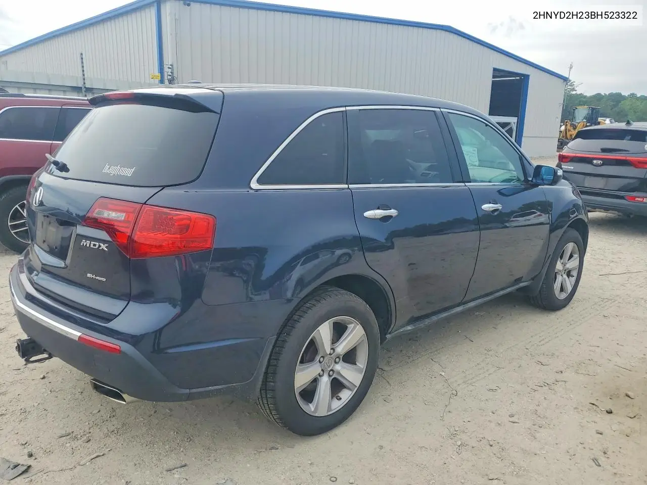 2011 Acura Mdx VIN: 2HNYD2H23BH523322 Lot: 60921556