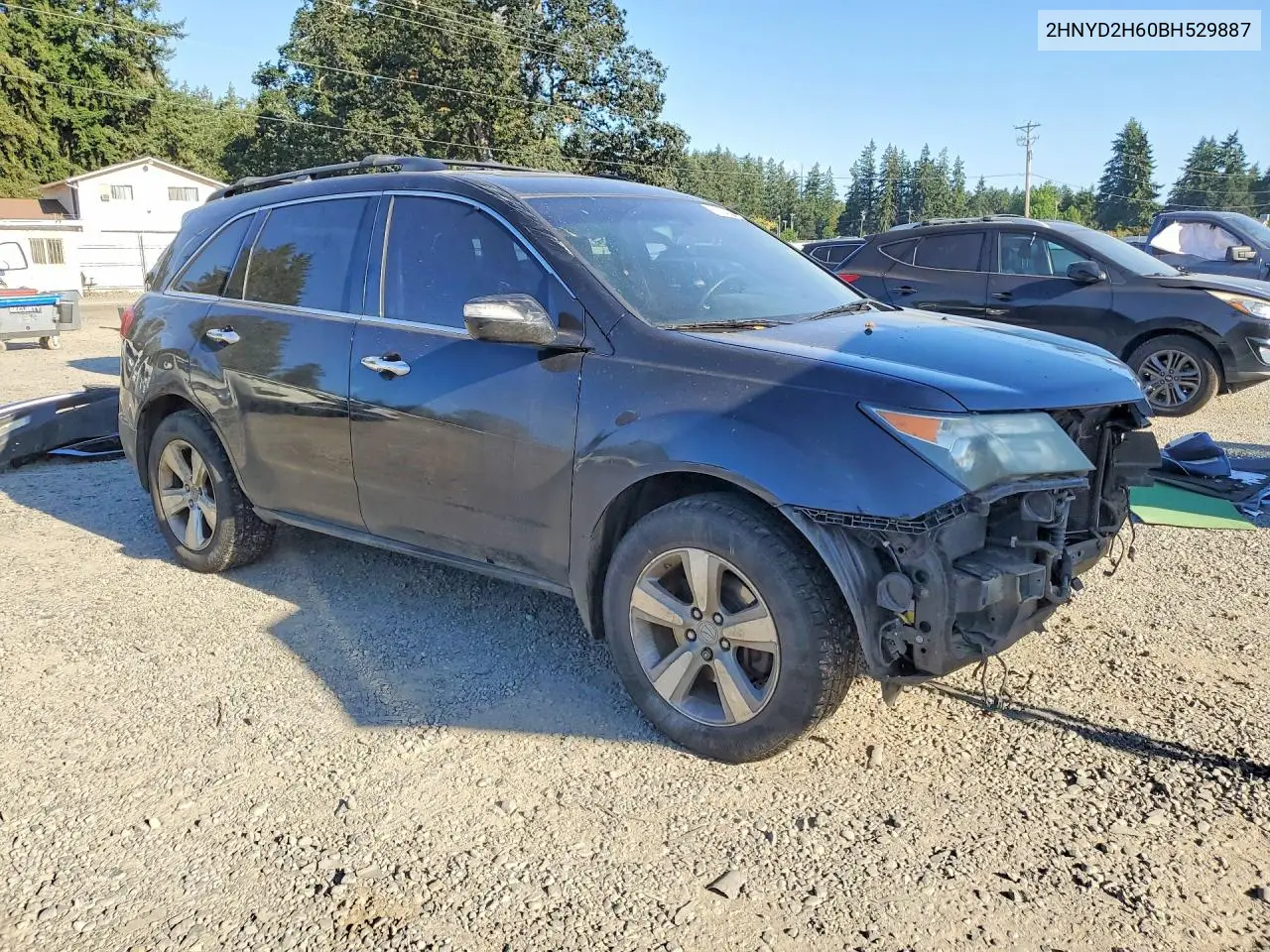 2011 Acura Mdx Technology VIN: 2HNYD2H60BH529887 Lot: 61184686