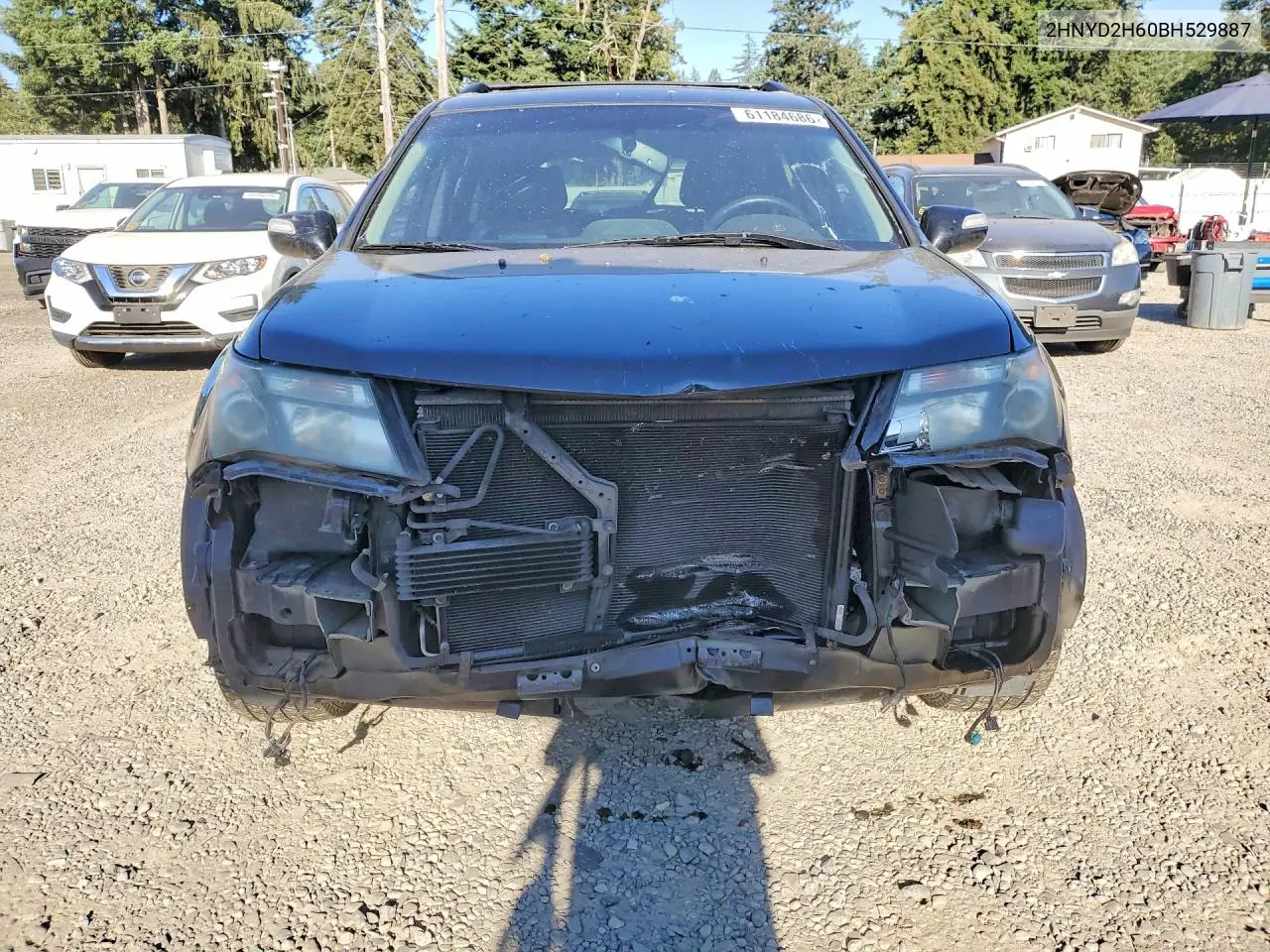 2011 Acura Mdx Technology VIN: 2HNYD2H60BH529887 Lot: 61184686