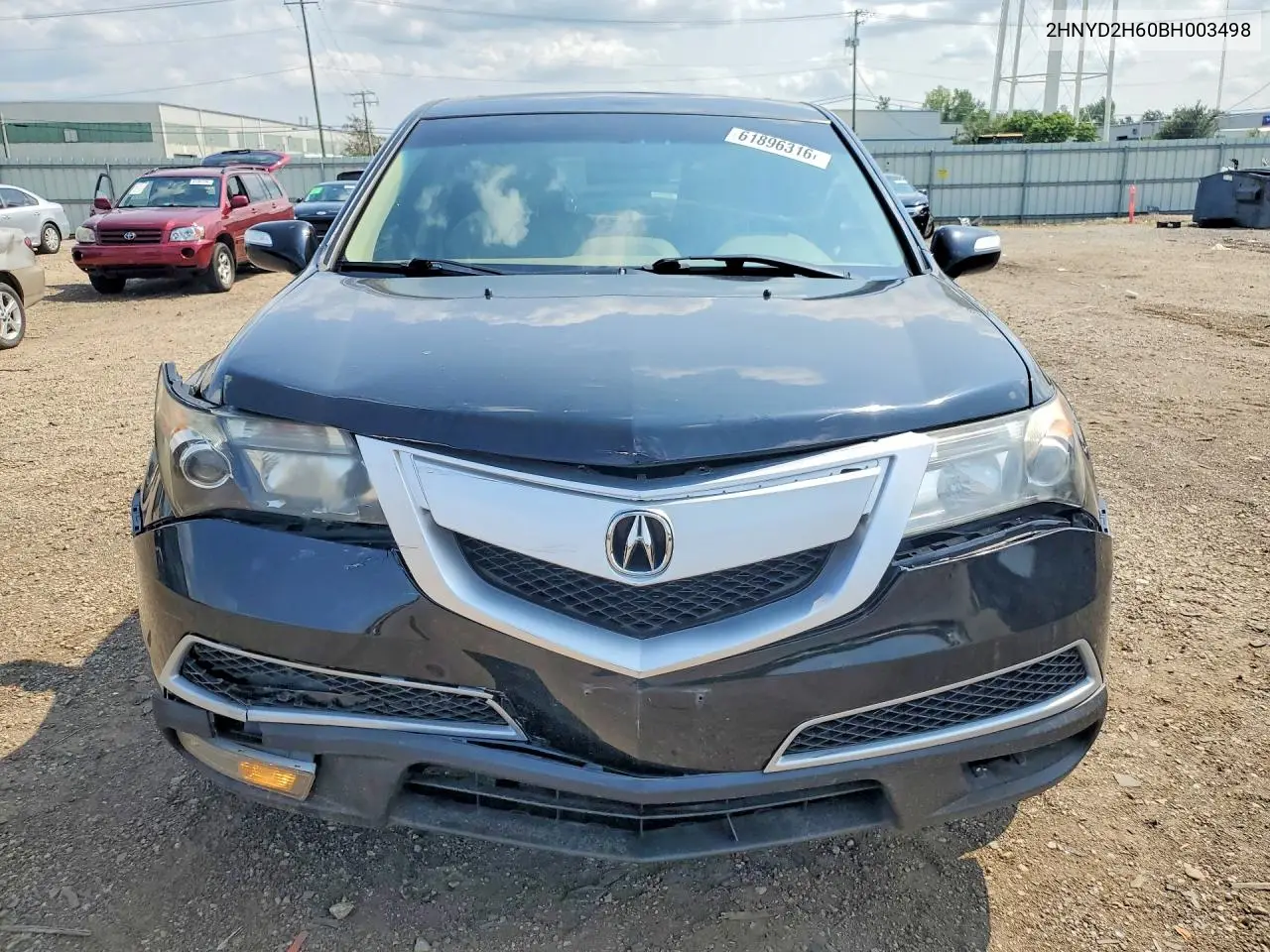 2011 Acura Mdx Technology VIN: 2HNYD2H60BH003498 Lot: 61896316