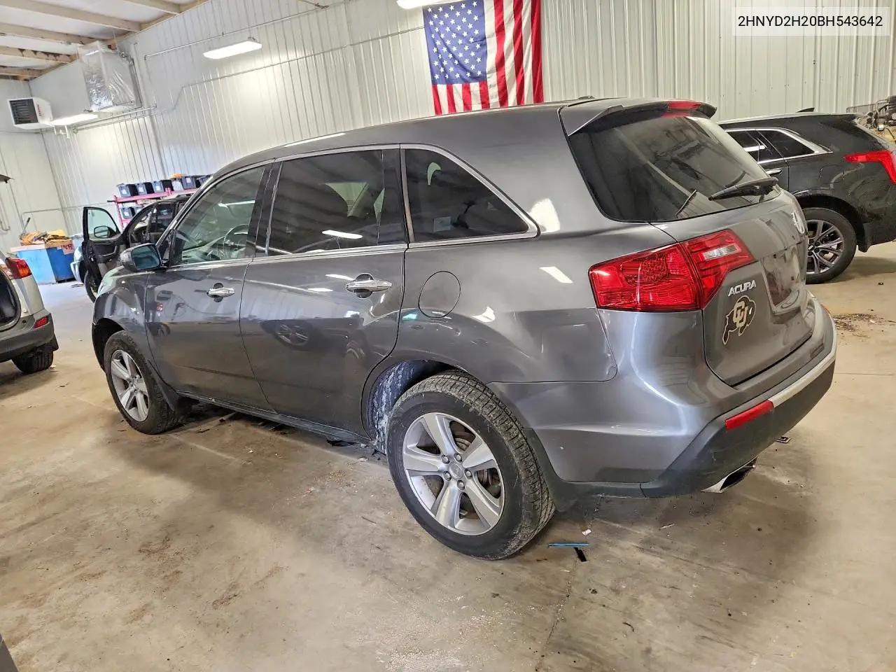 2011 Acura Mdx VIN: 2HNYD2H20BH543642 Lot: 61962526