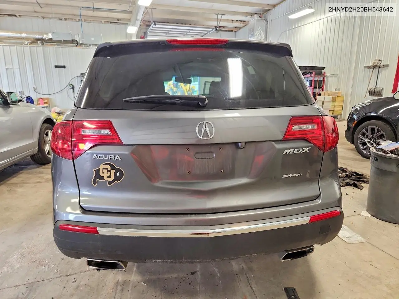 2011 Acura Mdx VIN: 2HNYD2H20BH543642 Lot: 61962526
