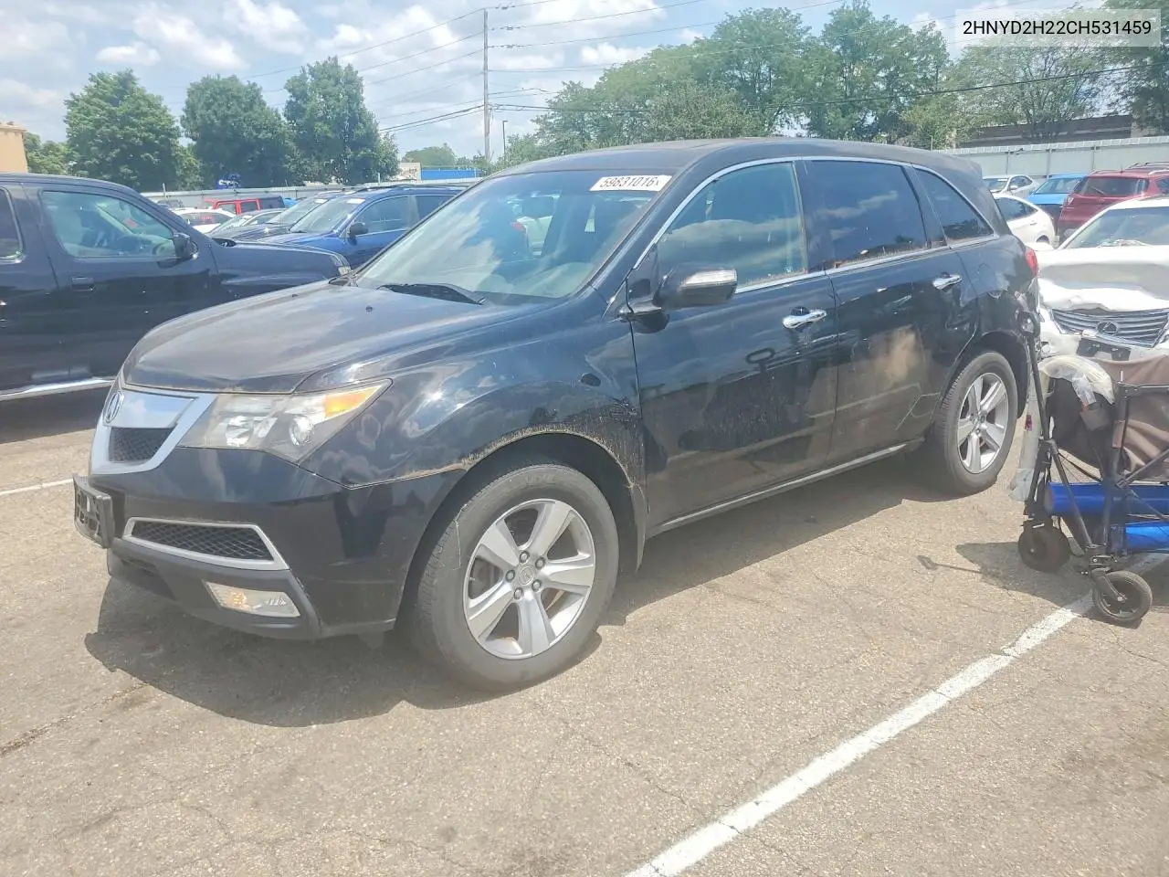 2012 Acura Mdx VIN: 2HNYD2H22CH531459 Lot: 59831016