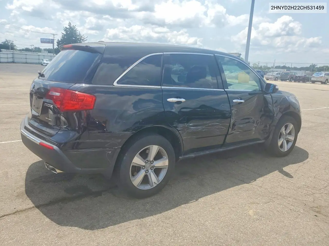 2012 Acura Mdx VIN: 2HNYD2H22CH531459 Lot: 59831016