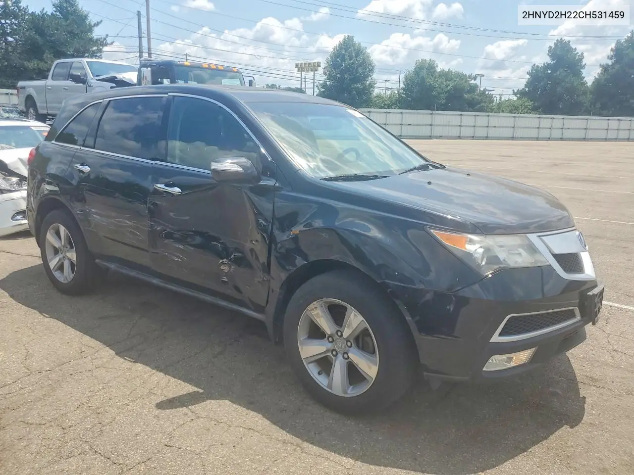 2012 Acura Mdx VIN: 2HNYD2H22CH531459 Lot: 59831016