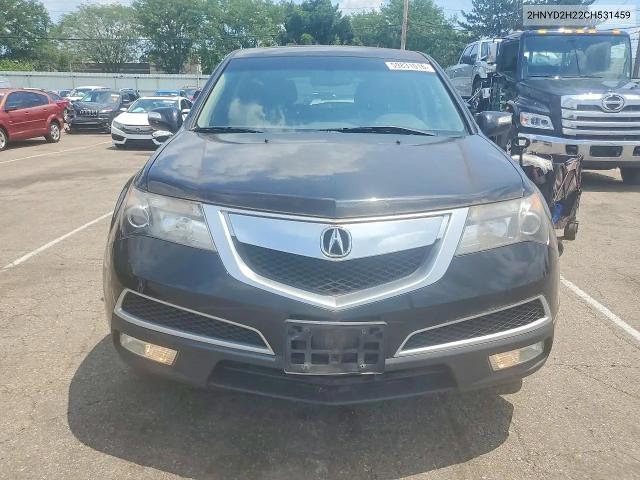 2012 Acura Mdx VIN: 2HNYD2H22CH531459 Lot: 59831016